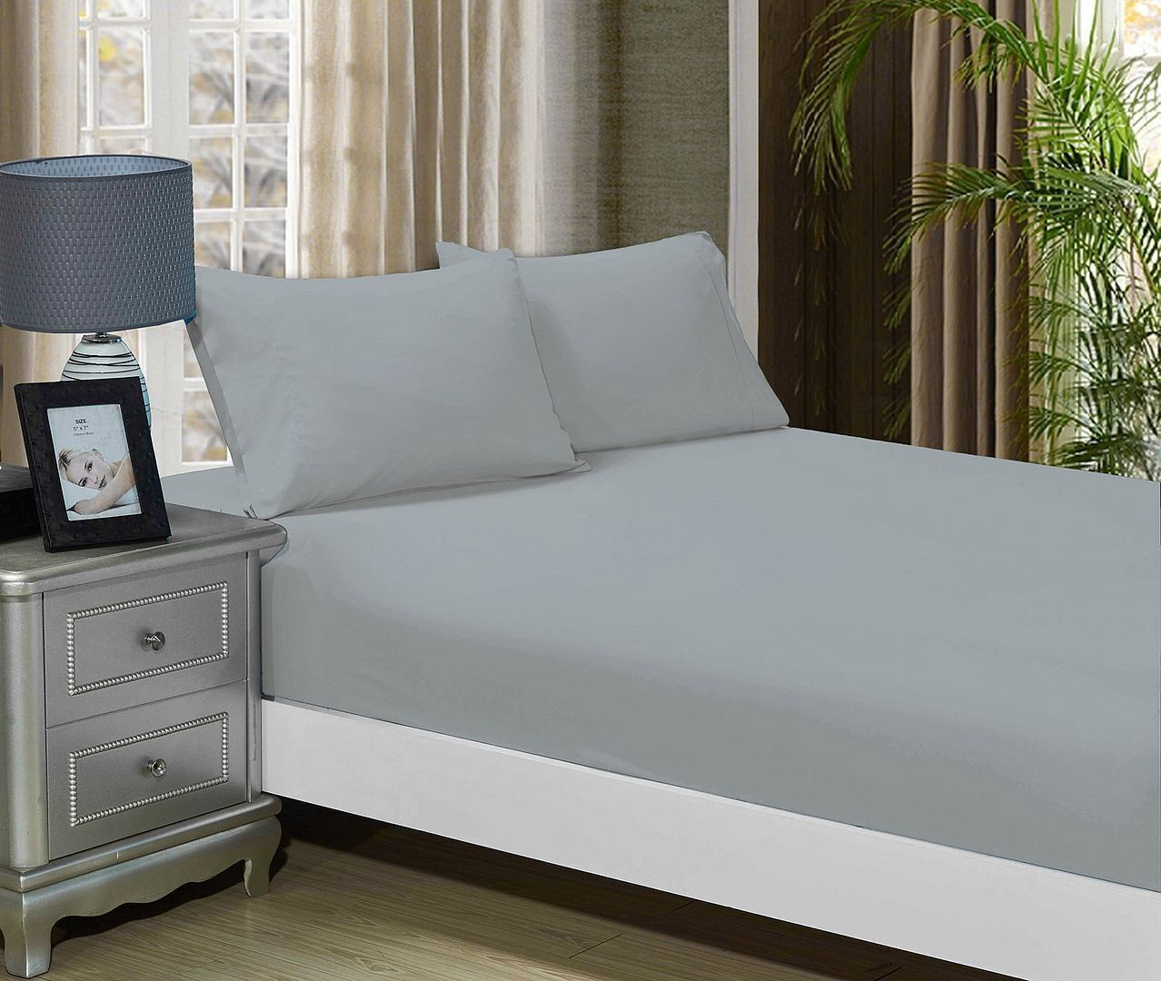 1000TC Ultra Soft Fitted Sheet & Pillowcase Set - Single Size Bed Price