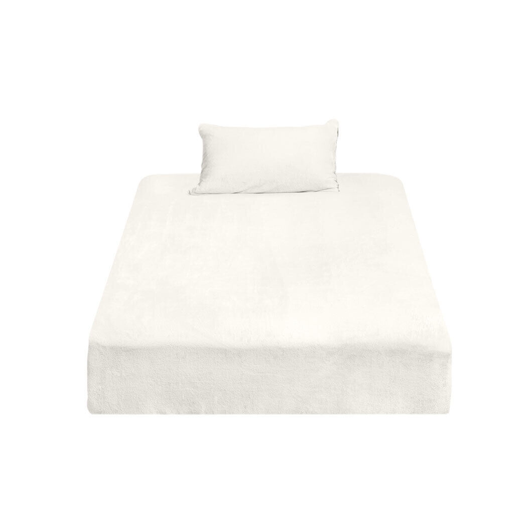 Fitted Bed Sheet Set Pillowcase Flannel Winter Warm Price