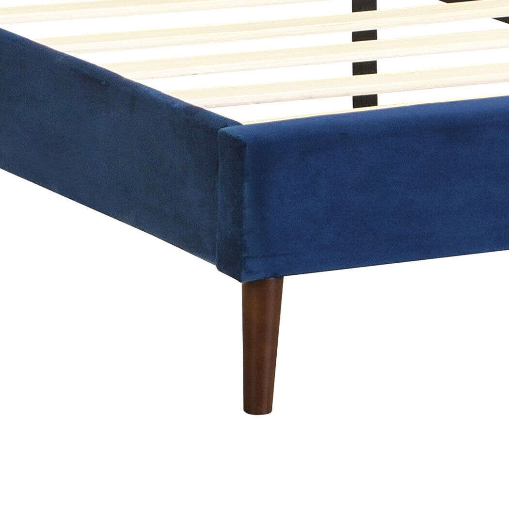 Anaconda Velvet Bed Frame Double Size Mattress Base Platform Wooden Headboard Price