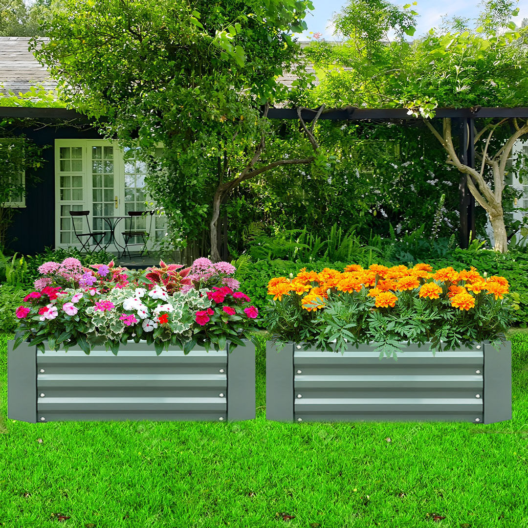60cm Hexagon Shape Galvanised Raised Garden Bed Vegetable Herb Flower Outdoor Planter Box Price