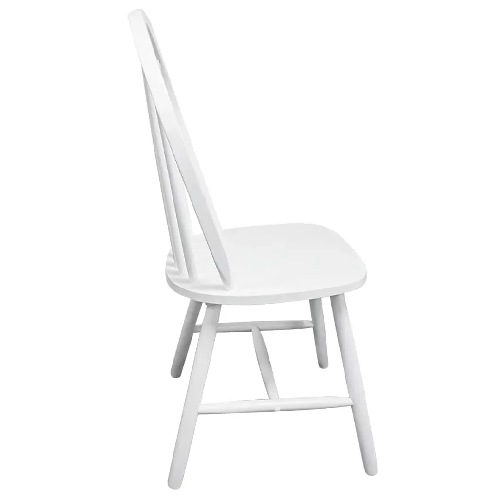 Dining Chairs White Solid Rubber Wood Price