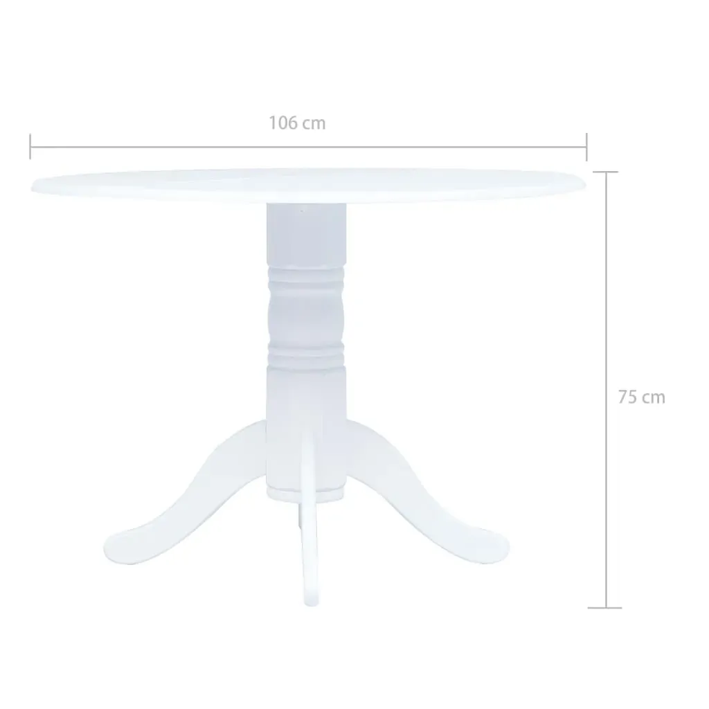 Dining Table 106 cm Solid Rubber Wood Price