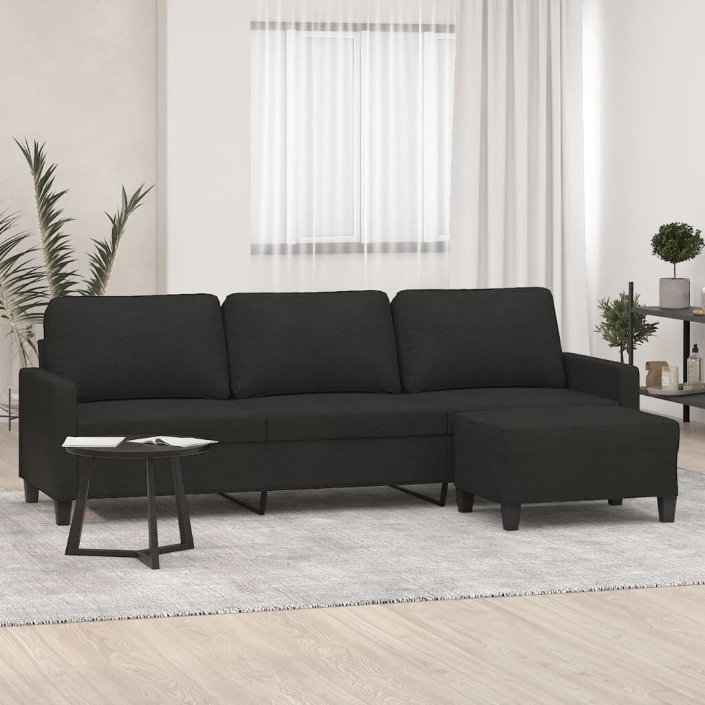 Saginaw 3-Seater sofa with footstool Fabric Price