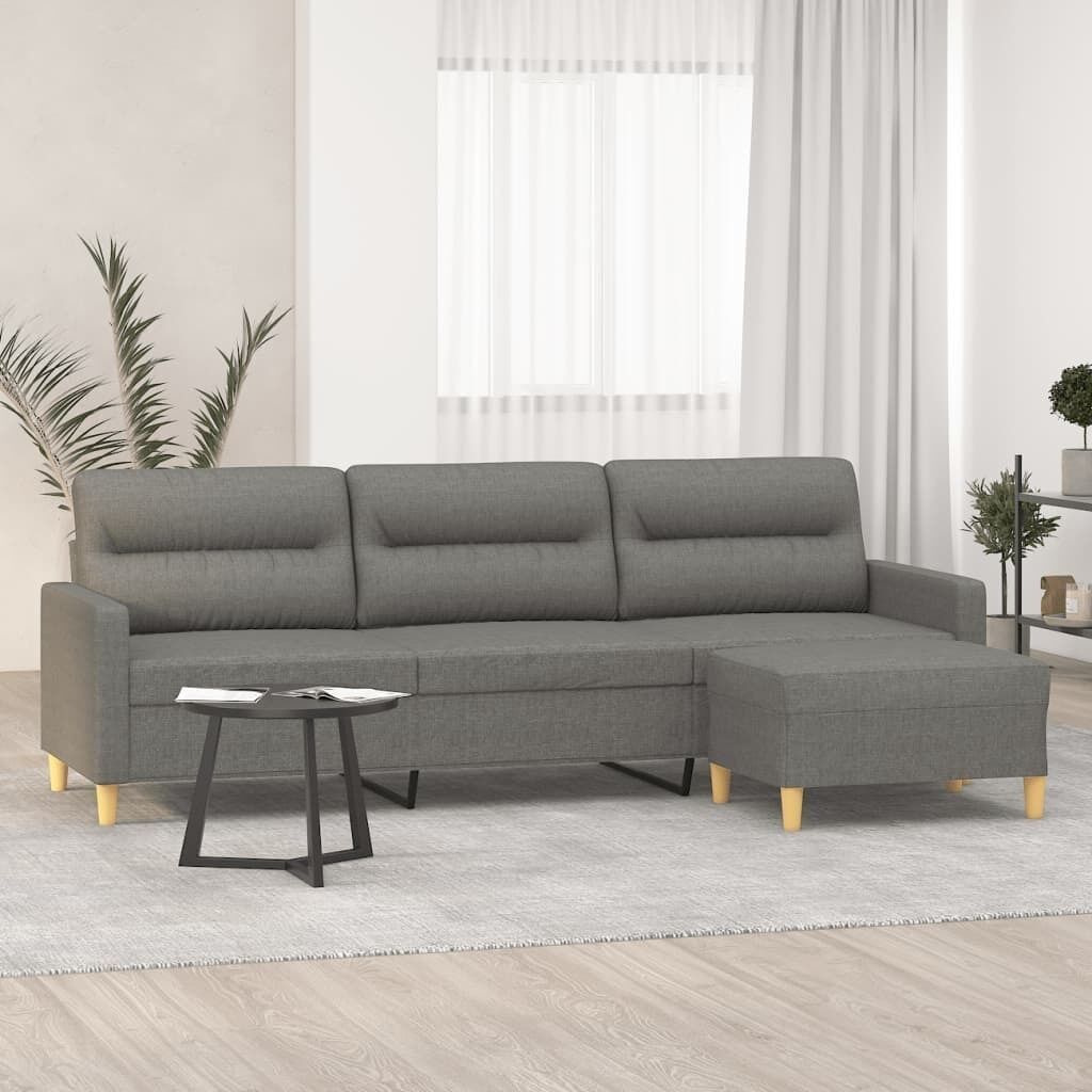 Highlands 3-Seater Sofa with Footstool Fabric Price