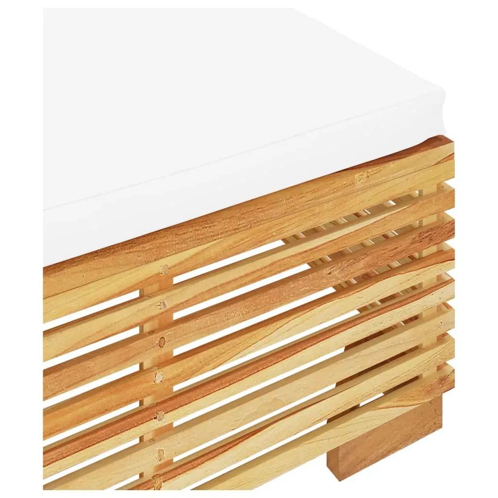 Garden Footrest with Cushion Solid Wood Teak Price