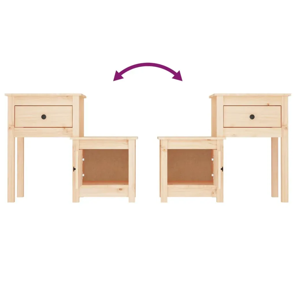 Tiverton Bedside Cabinet 79.5x38x65.5 cm Solid Wood Pine Price