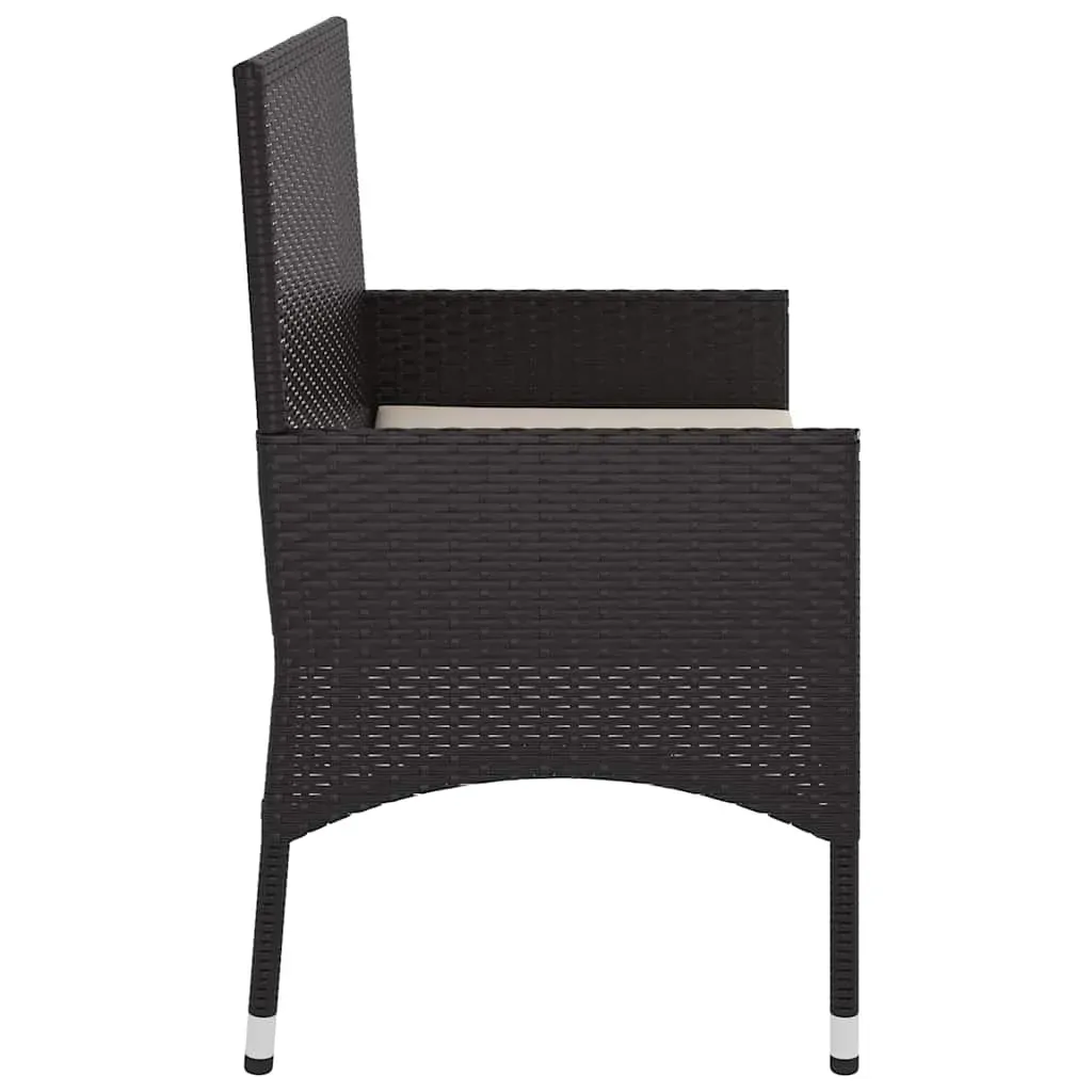 2-Seater Garden Bench with Cushions Poly Rattan Price