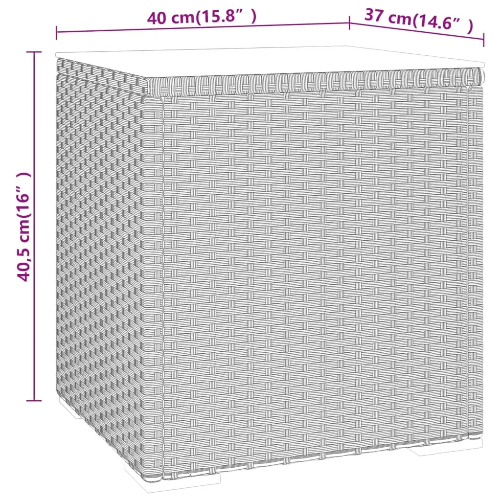 Side Table 40x37x40.5 cm Poly Rattan Price