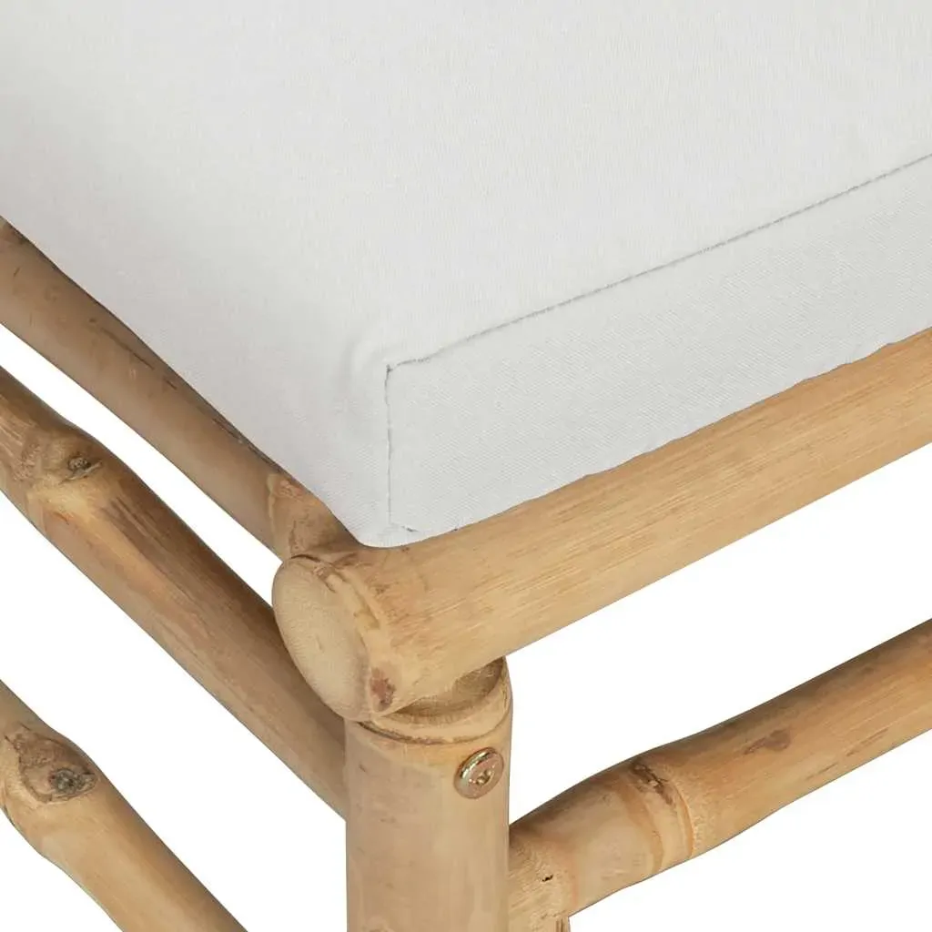 Garden Footstool with Cushion Bamboo Price