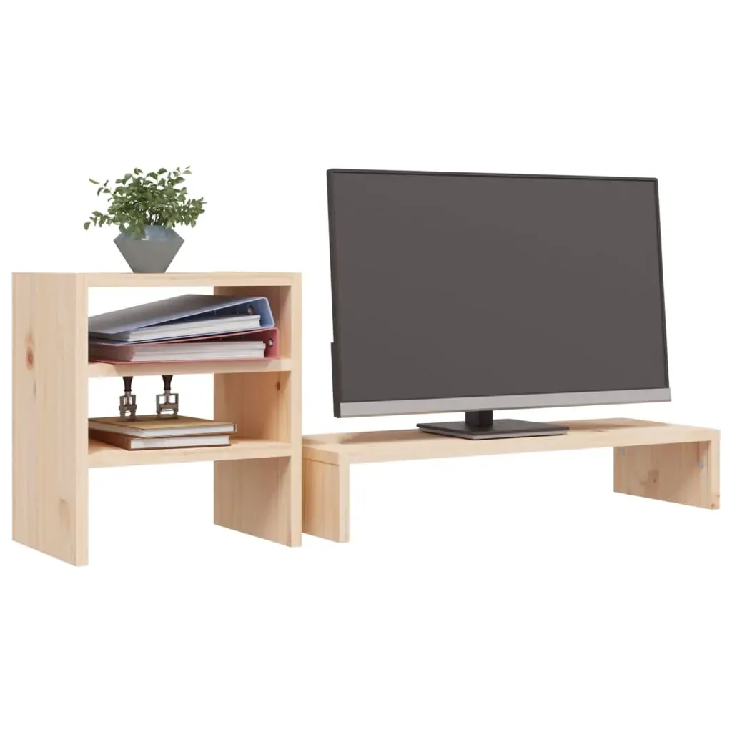Monitor Stand 81x20x30 cm Solid Pine Wood Price