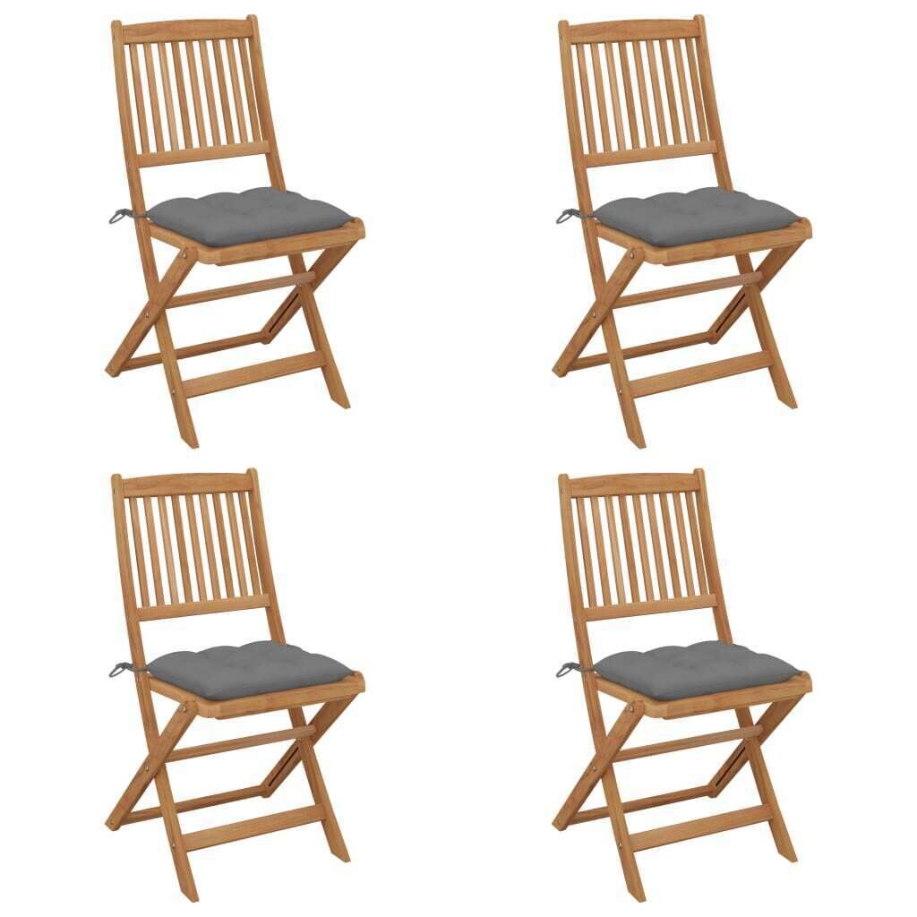Folding Garden Chairs with Cushions Solid Wood Acacia Price