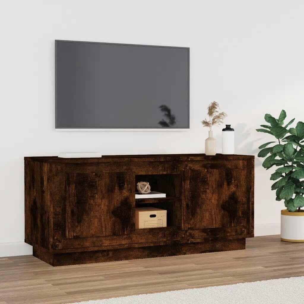 TV Cabinet White 102x35x45 cm Engineered Wood Price