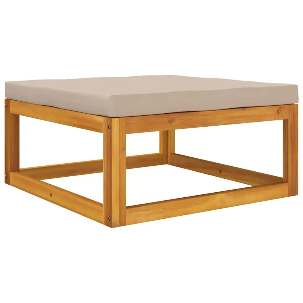 Garden Footrest with Cushion Solid Wood Acacia Price