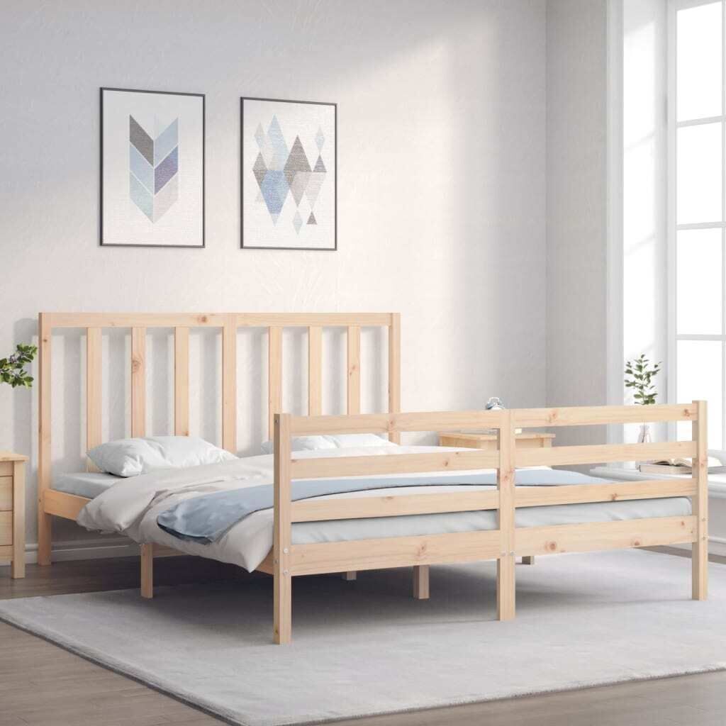 Bed Frame with Headboard Solid Wood Price