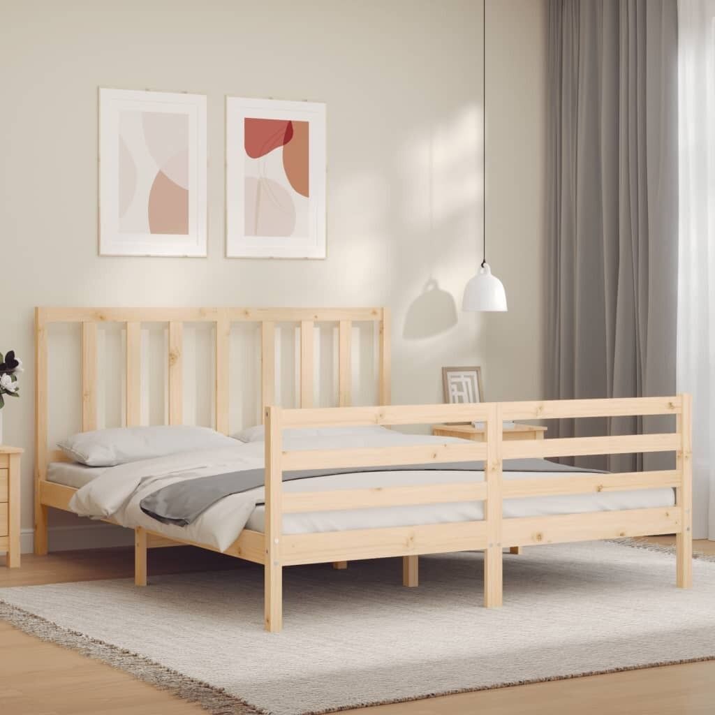 Bed Frame with Headboard Solid Wood Price