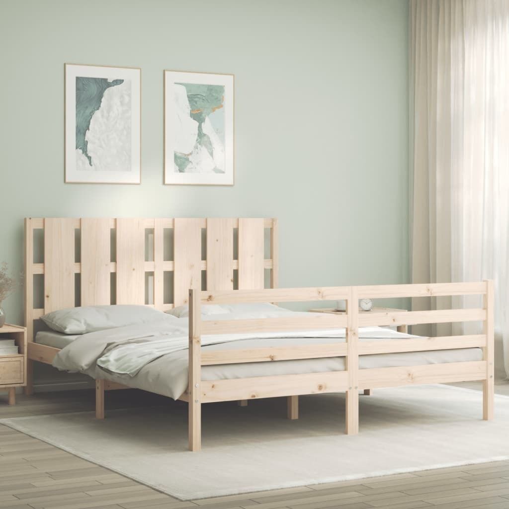 Bed Frame with Headboard Solid Wood Price