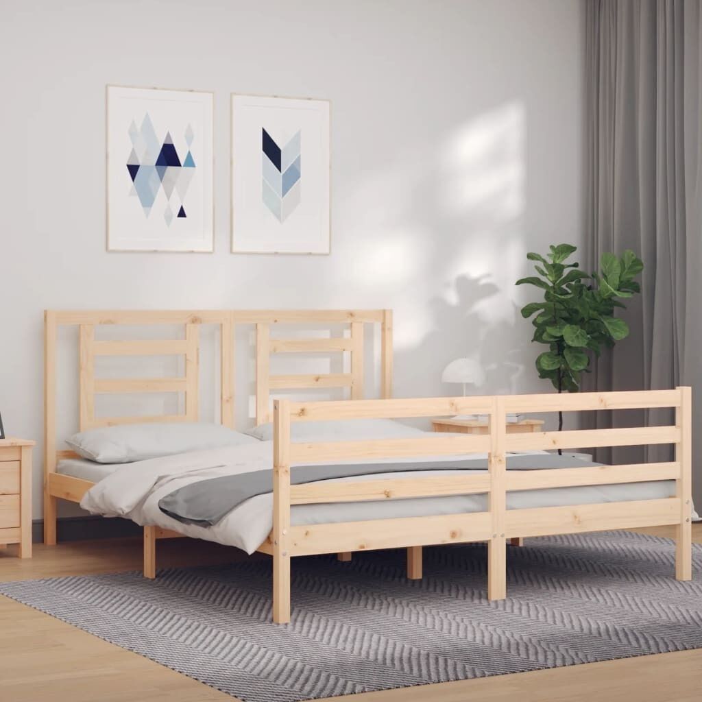 Bed Frame with Headboard Solid Wood Price