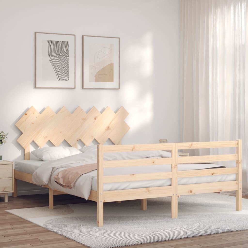 Bed Frame with Headboard Solid Wood Price