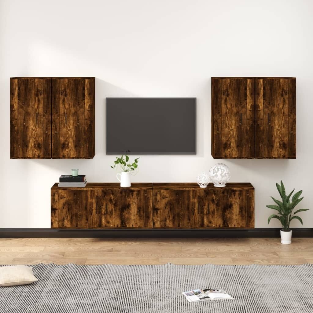 6 Piece TV Cabinet Set Engineered Wood Price