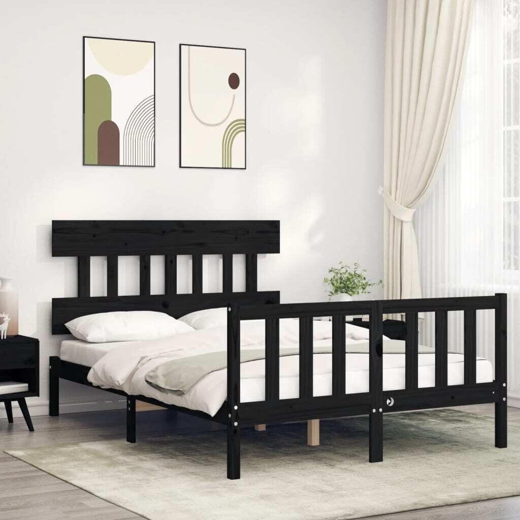 Bed Frame with Headboard Solid Wood Price