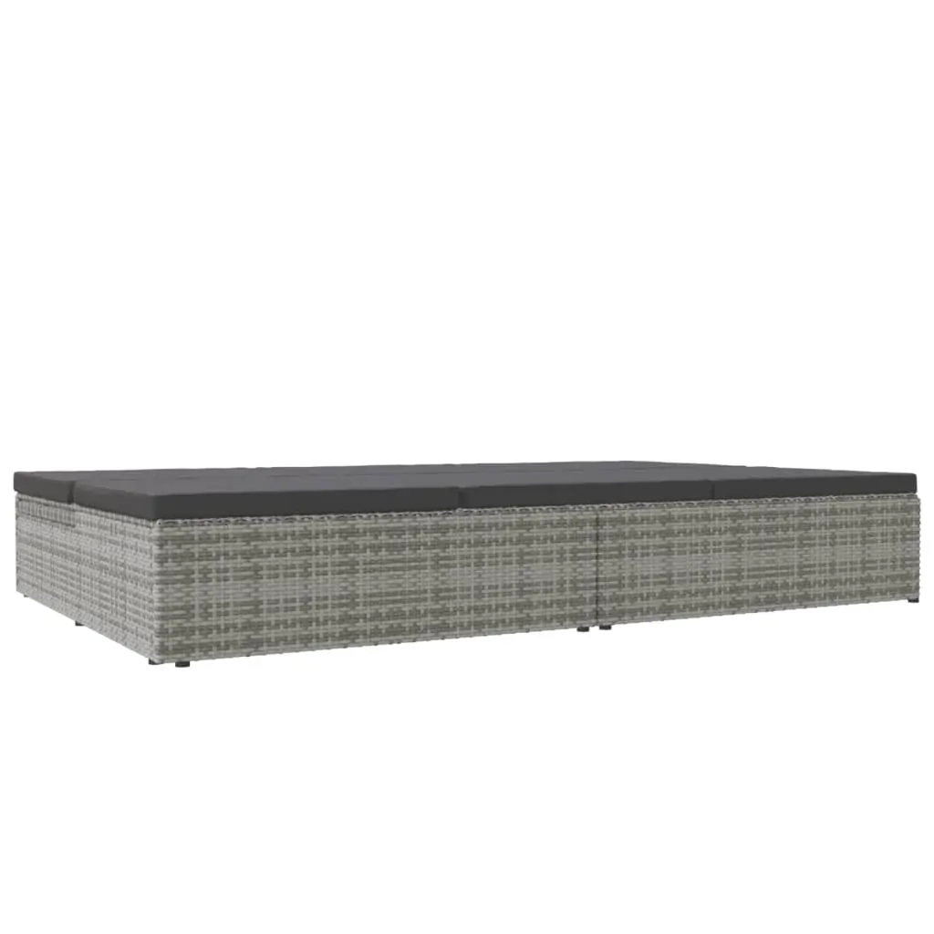 Convertible Sun Bed with Cushions Poly Rattan Price