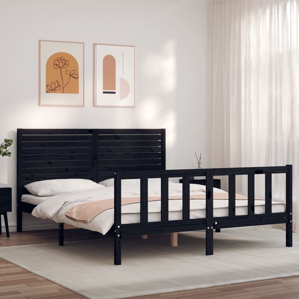 Bed Frame with Headboard Solid Wood Price