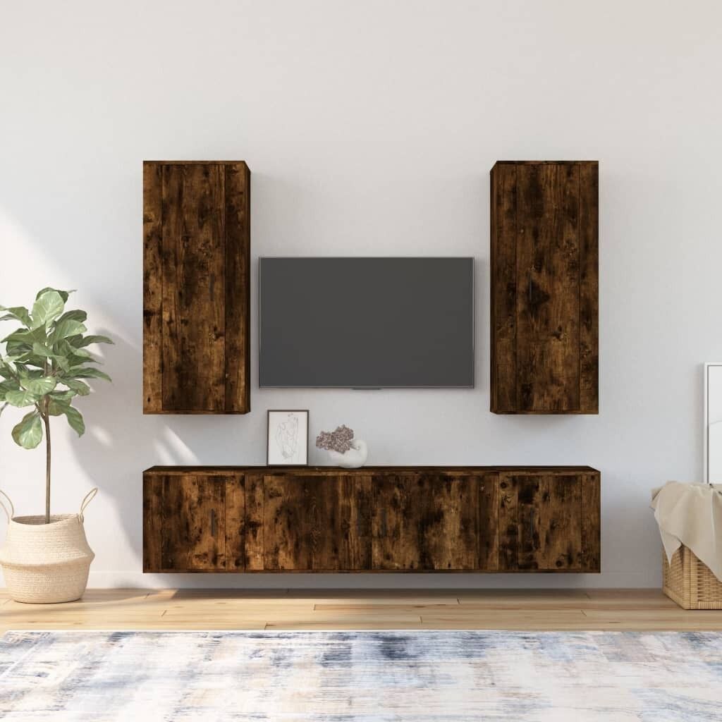 5 Piece TV Cabinet Set Engineered Wood Price
