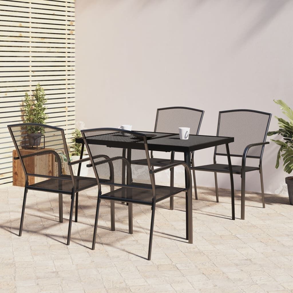 Garden Dining Set Anthracite Steel Price