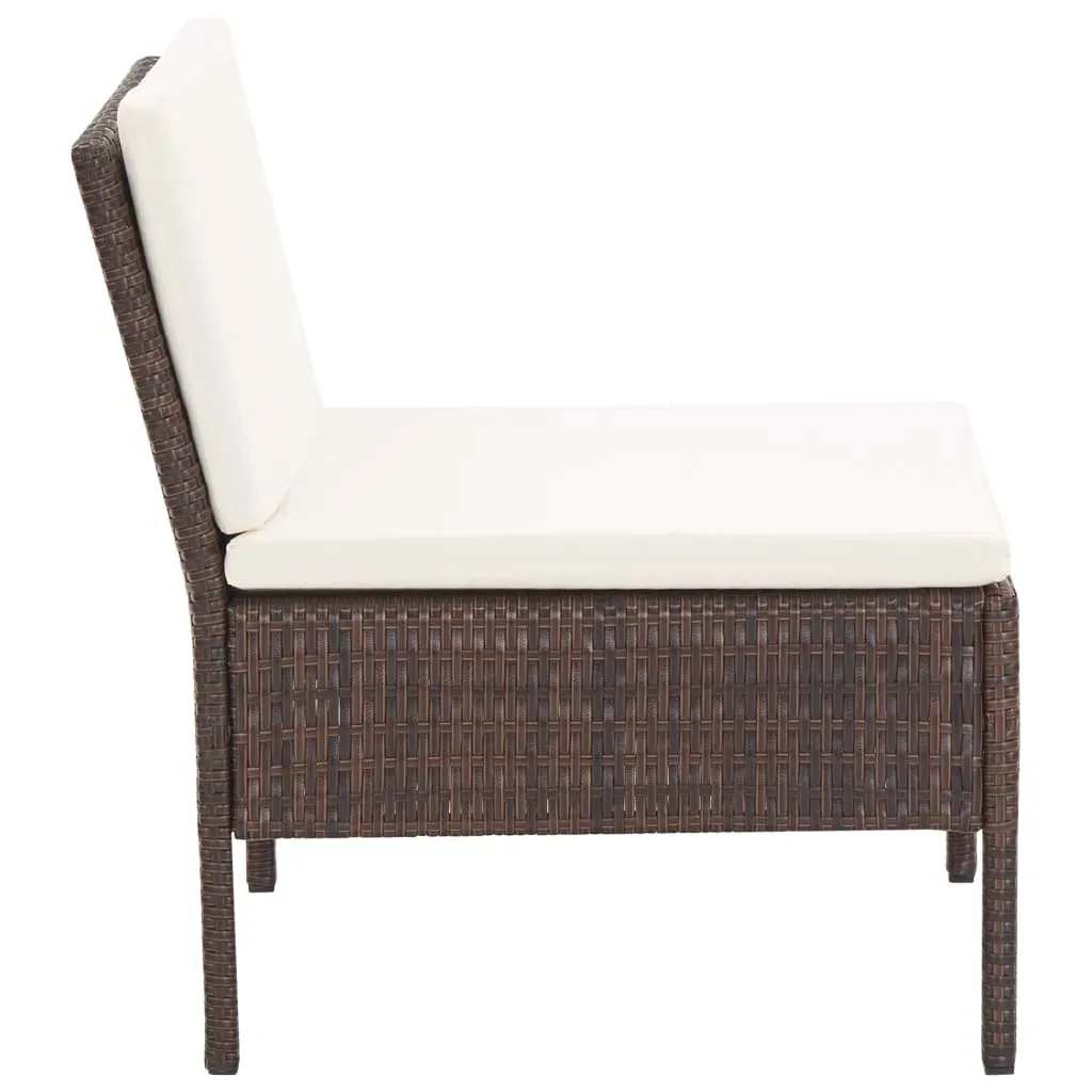 5 Piece Garden Sofa Set with Cushions Poly Rattan Price