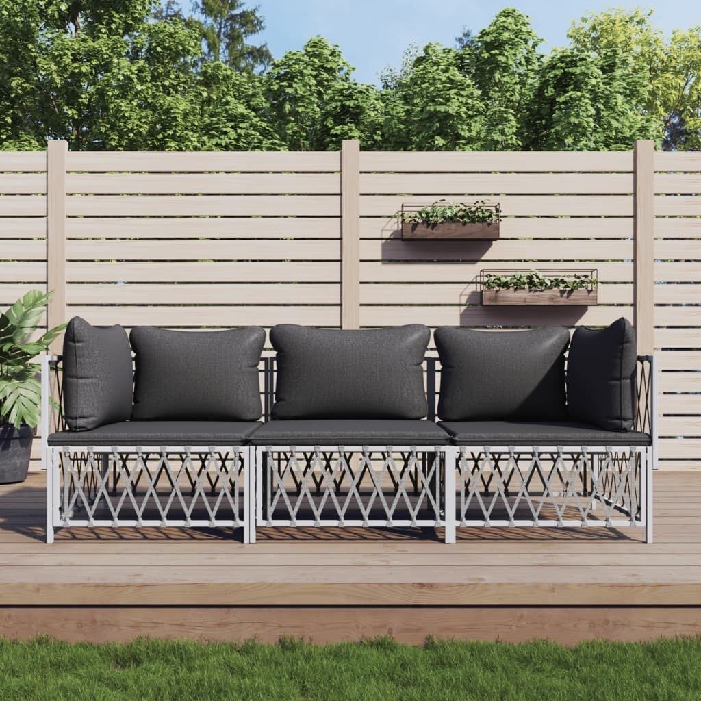 Garden Lounge Set with Cushions Steel Price