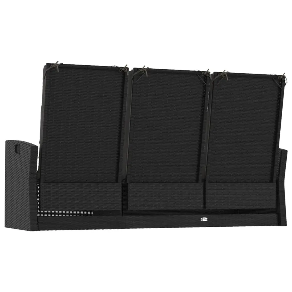 Reclining Garden Bench with Cushions 173 cm Poly rattan Price