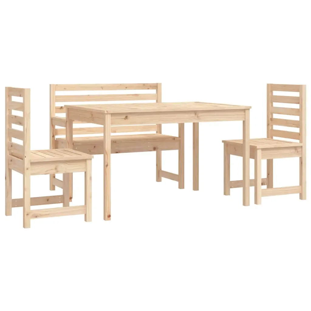 4 Piece Garden Dining Set Solid Pine Wood Price