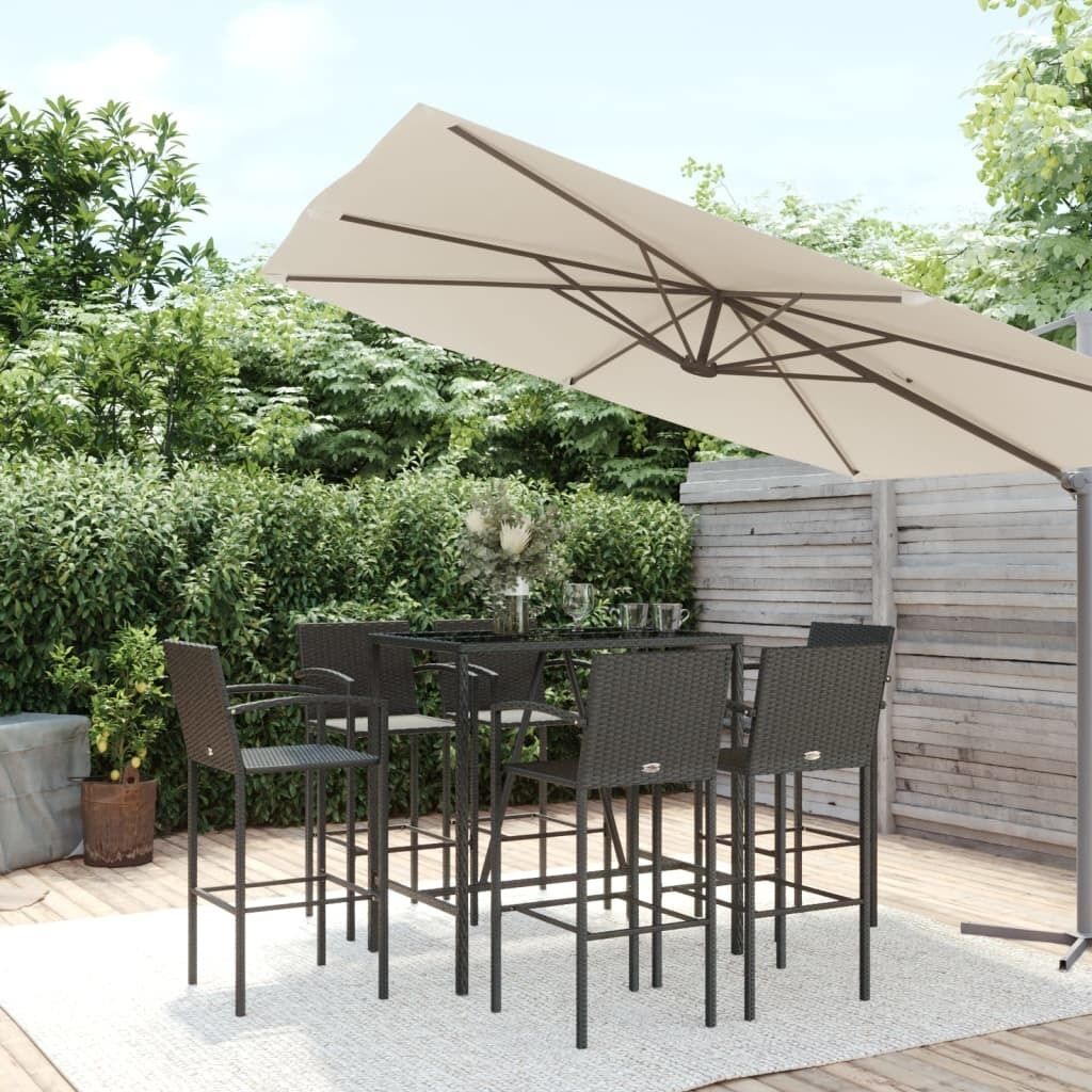 Garden Bar Set Poly Rattan Price