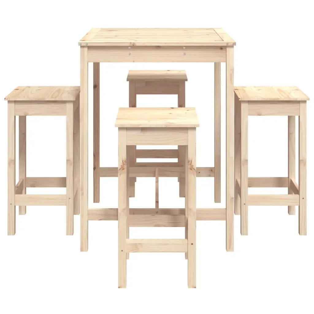 5 Piece Garden Bar Set Solid Pine Wood Price
