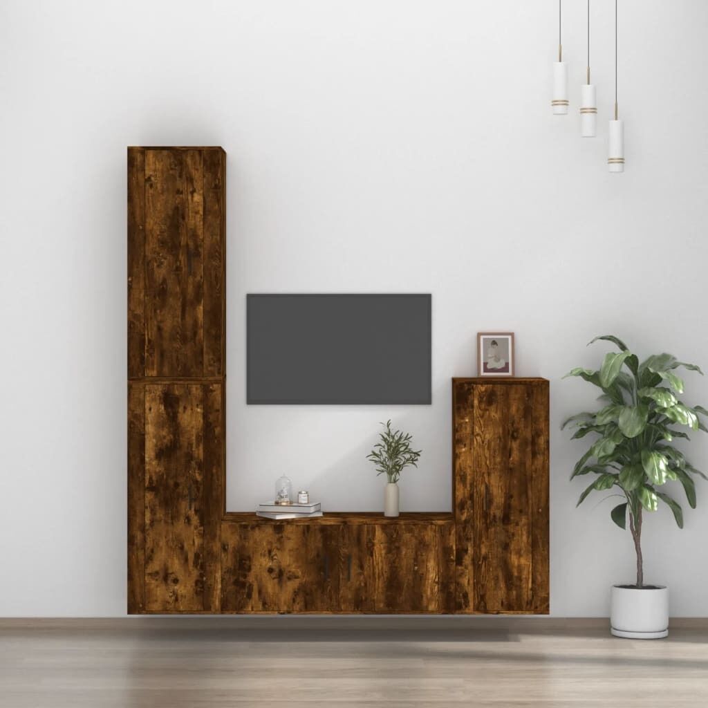 4 Piece TV Cabinet Set Engineered Wood Price