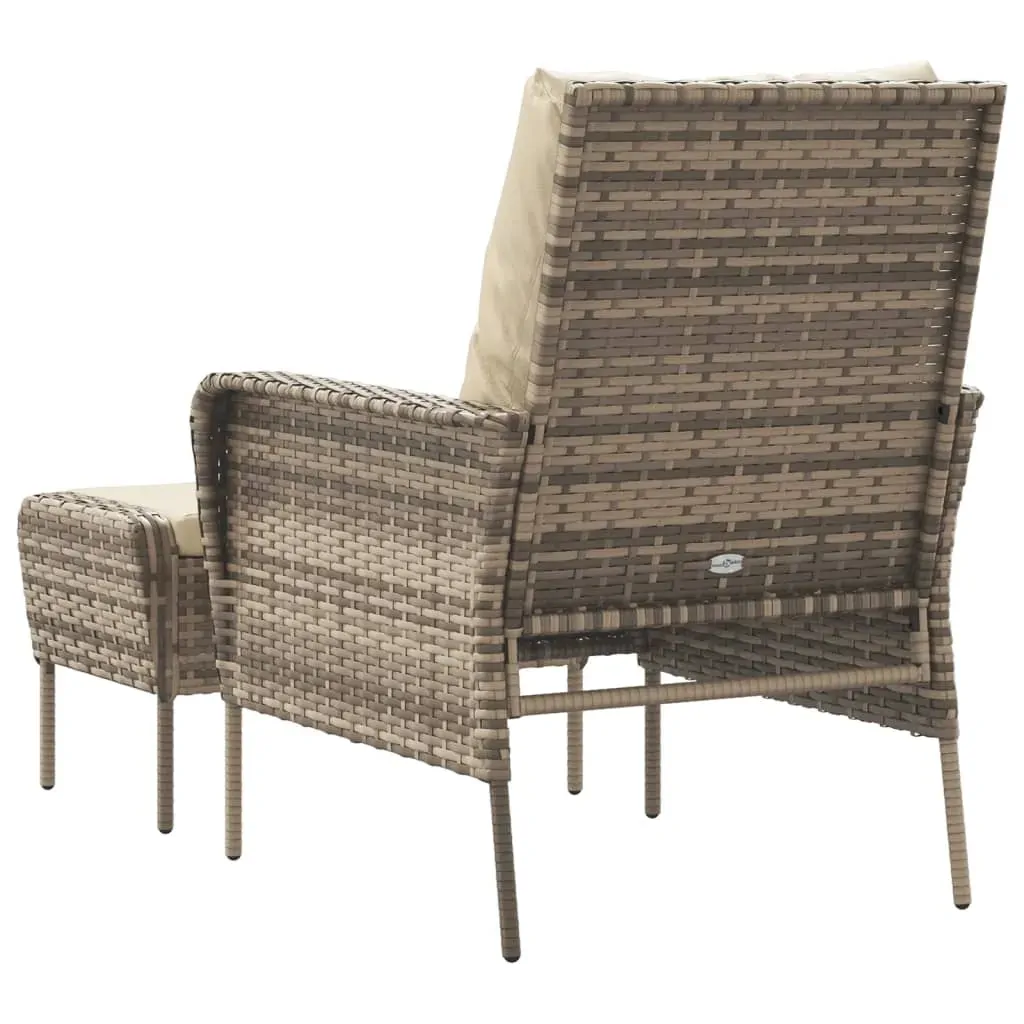 Garden Chair with Footstool Poly Rattan Price