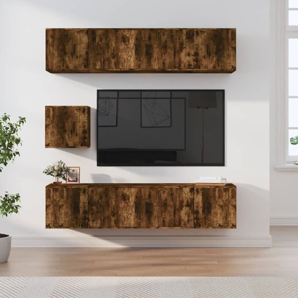 7 Piece TV Cabinet Set Engineered Wood Price