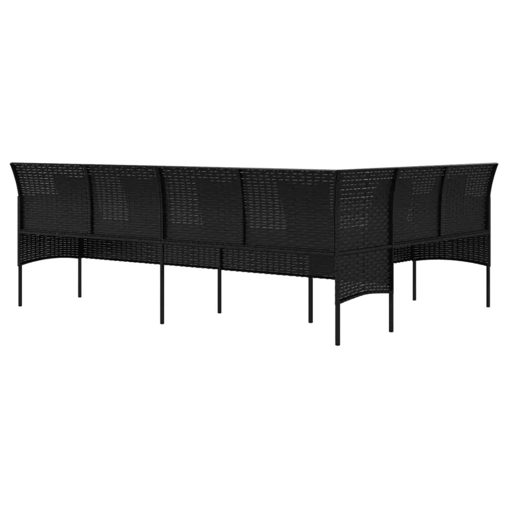 L-shaped Garden Sofa with Cushions Poly Rattan Price
