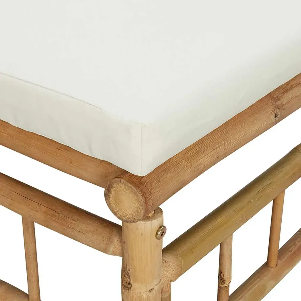 Garden Footstool with Cushion Bamboo Price