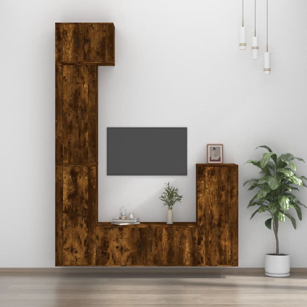 5 Piece TV Cabinet Set Engineered Wood Price