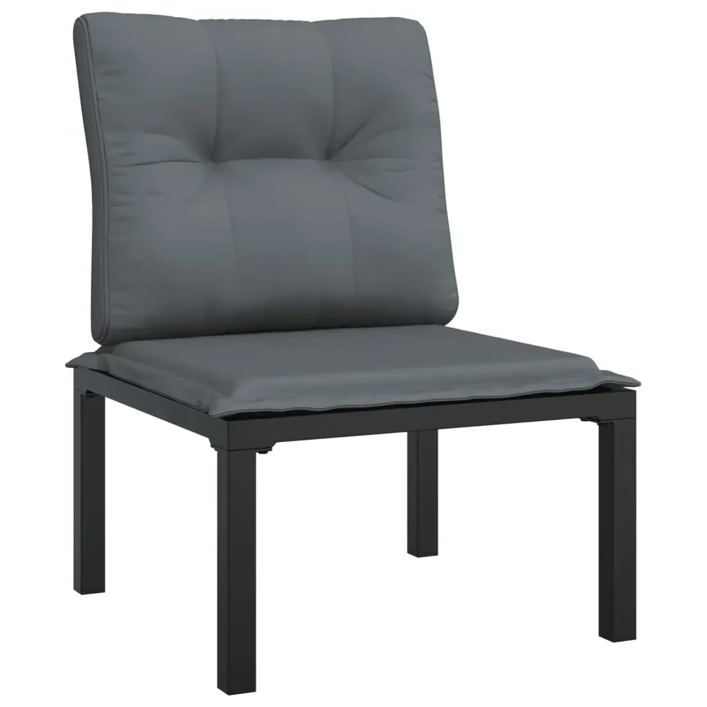 Garden Lounge Set Black and Grey Poly Rattan Price