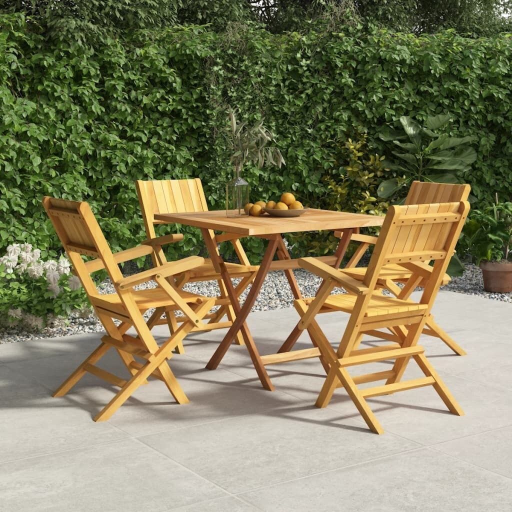 5 Piece Garden Dining Set Solid Teak Wood Price