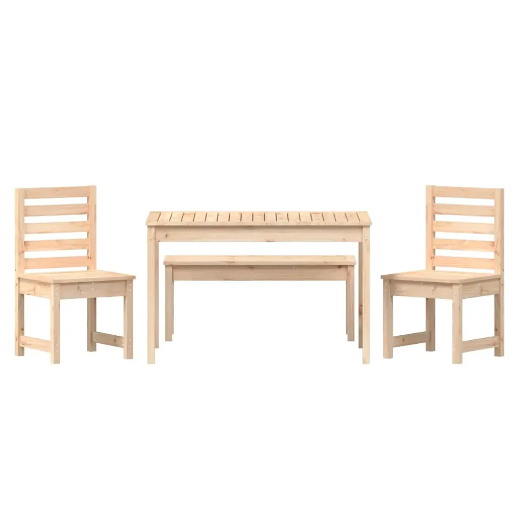 4 Piece Garden Dining Set Solid Pine Wood Price