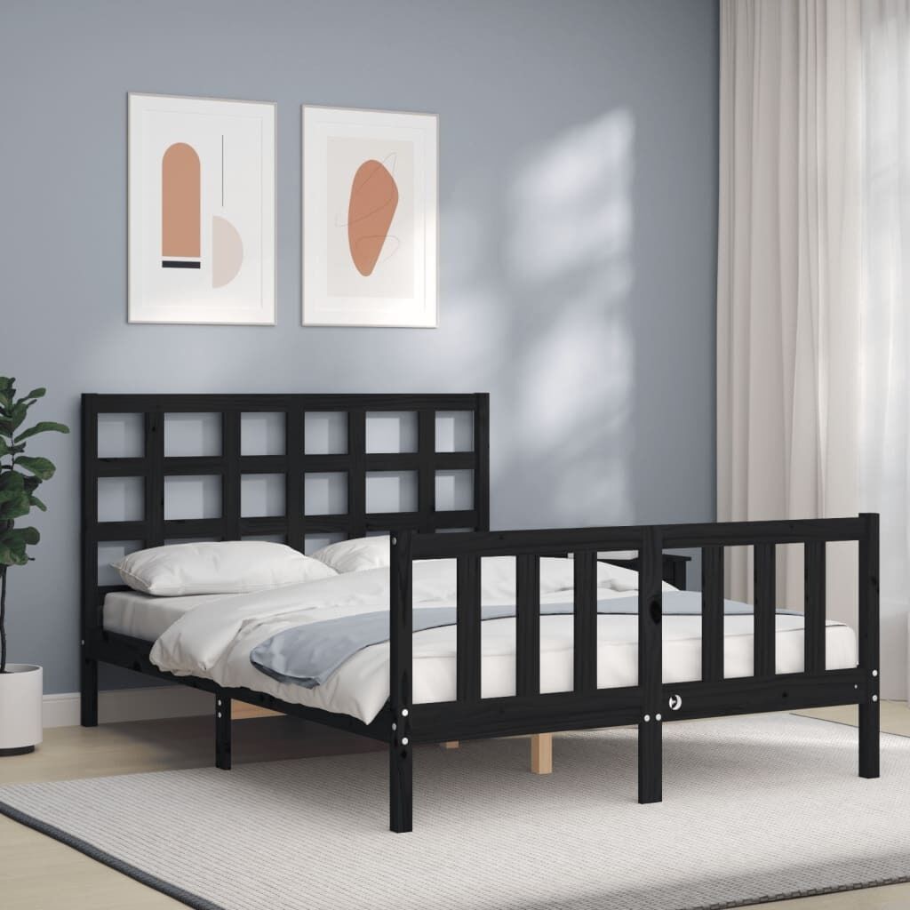 Bed Frame with Headboard Solid Wood Price