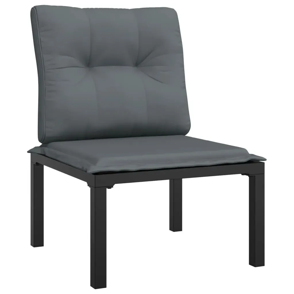 Garden Lounge Set Black and Grey Poly Rattan Price
