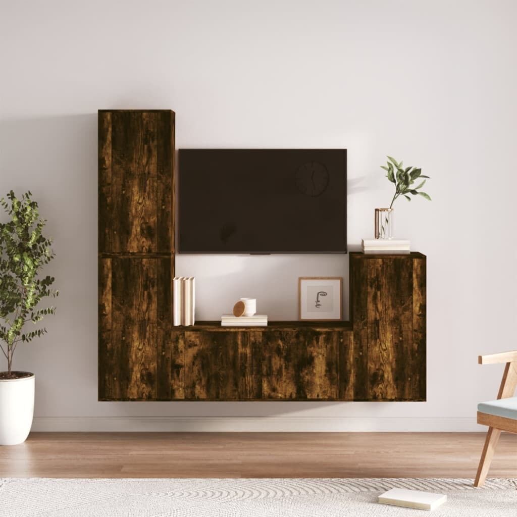4 Piece TV Cabinet Set Engineered Wood Price