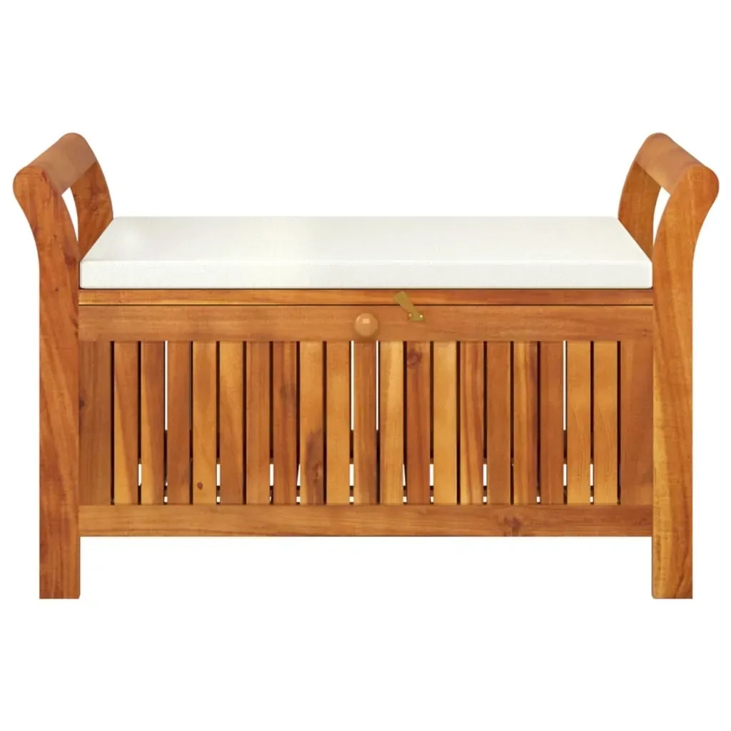 Garden Storage Bench with Cushion Solid Wood Acacia Price