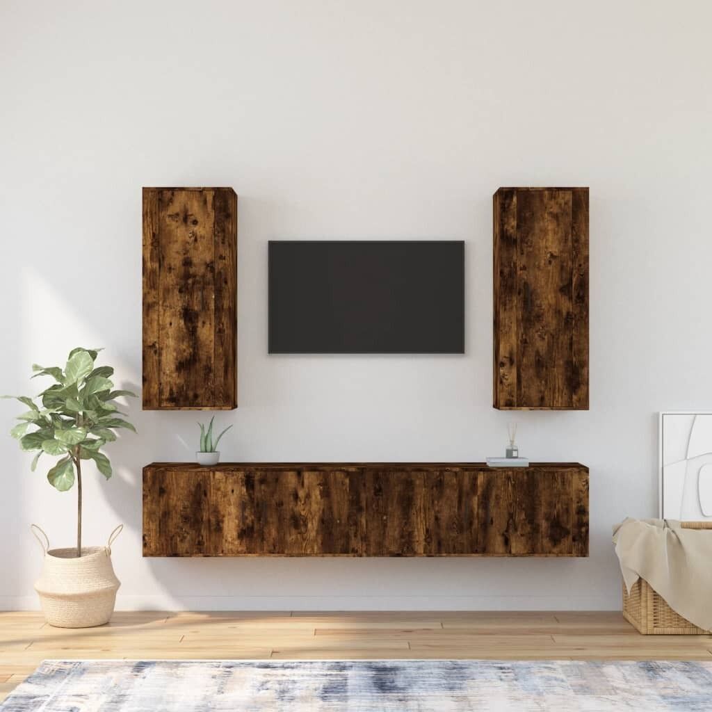4 Piece TV Cabinet Set Engineered Wood Price