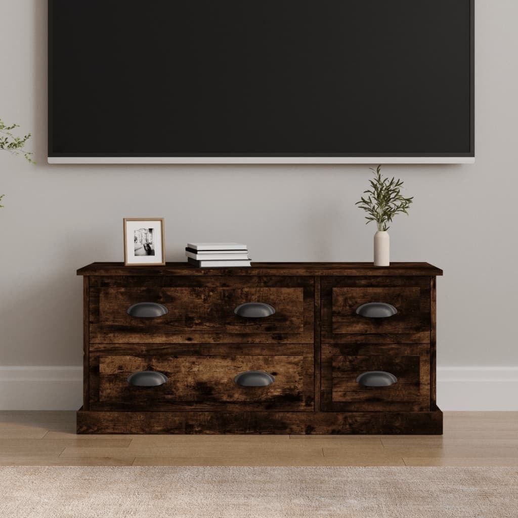 TV Cabinet White 100x35.5x45 cm Engineered Wood Price