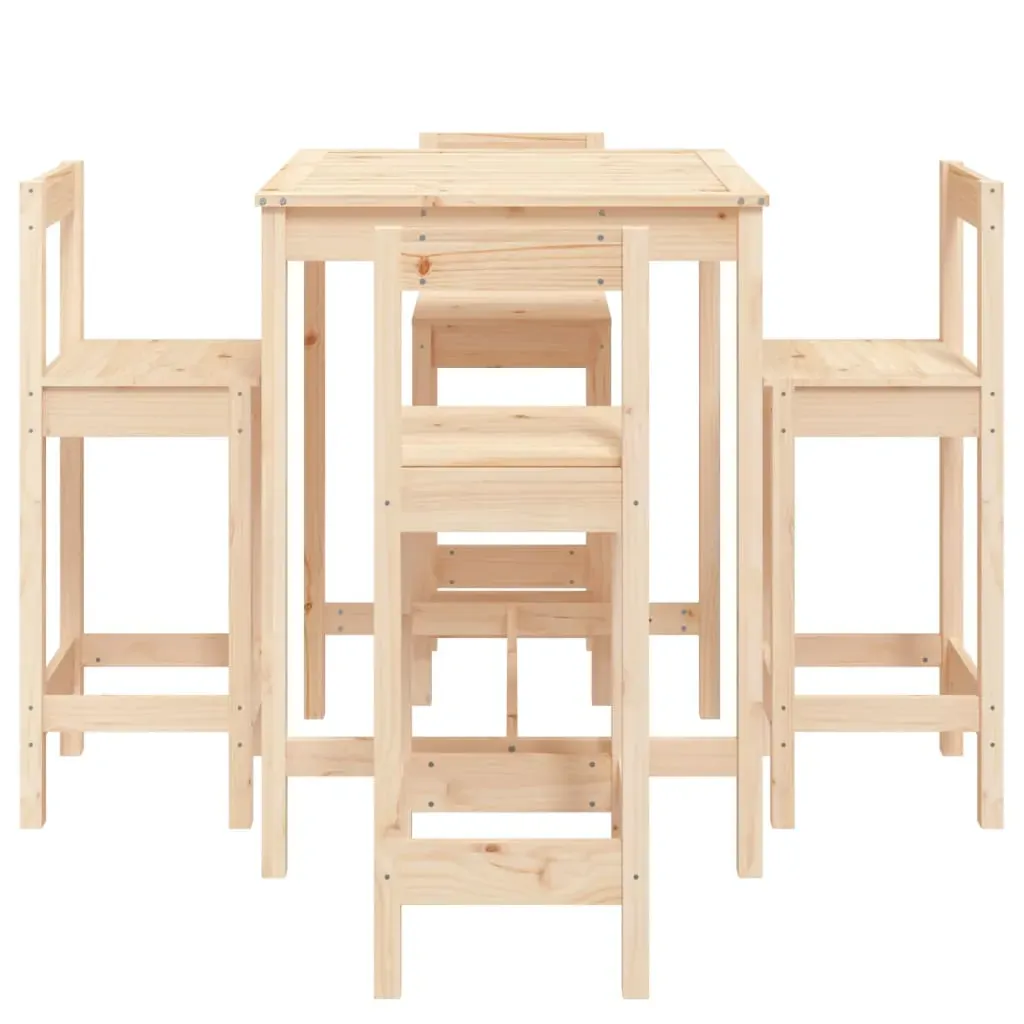 5 Piece Garden Bar Set Solid Pine Wood Price